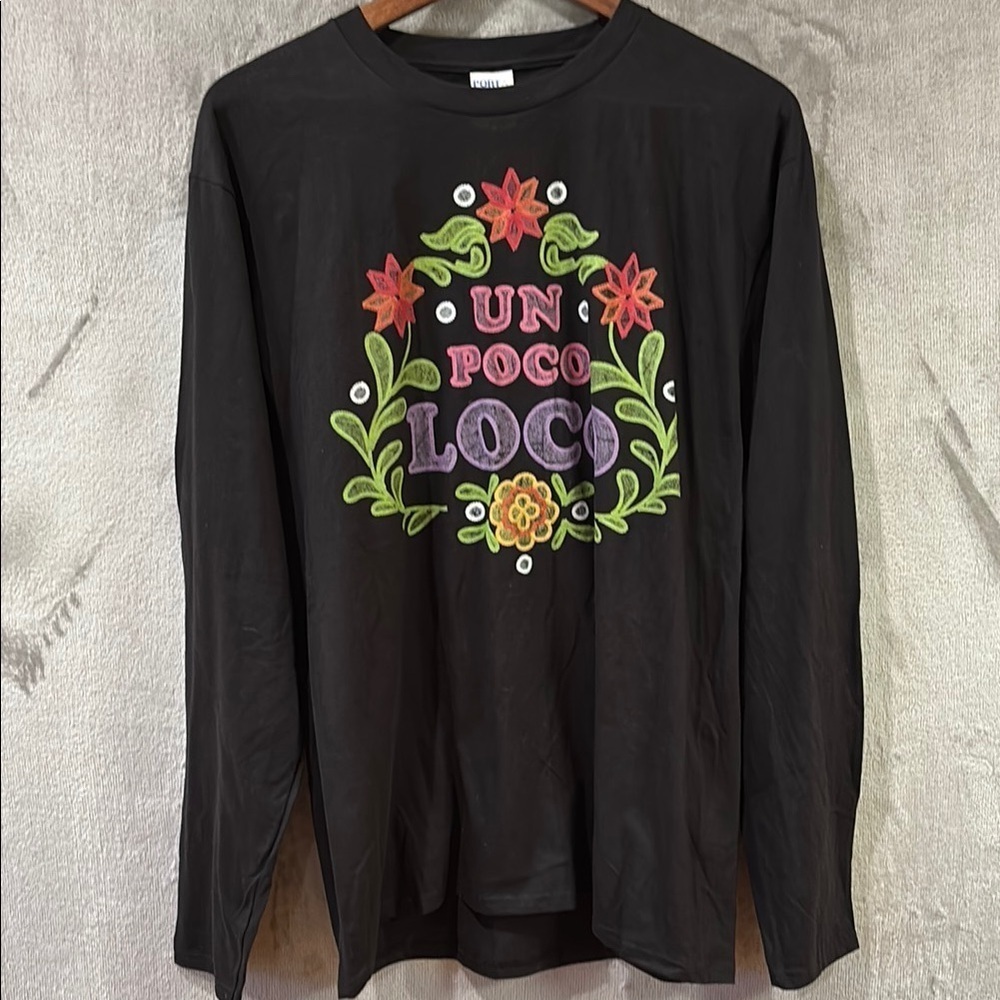 Disney Pixar Coco Un Poco Loco Long Sleeve Tee Sz L